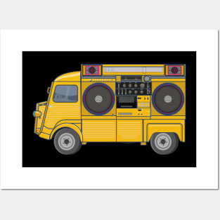 Citroen HY - Boombox Van- Huge Ghettoblaster on a Classic Van Posters and Art